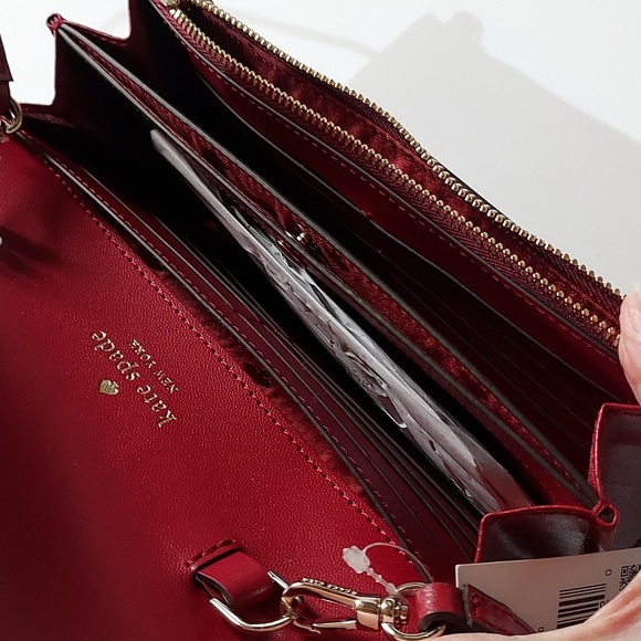 Kate spade Kerri ♠️ Smooth Leather Cranberry crossbody,  NWT - Picture 7 of 12